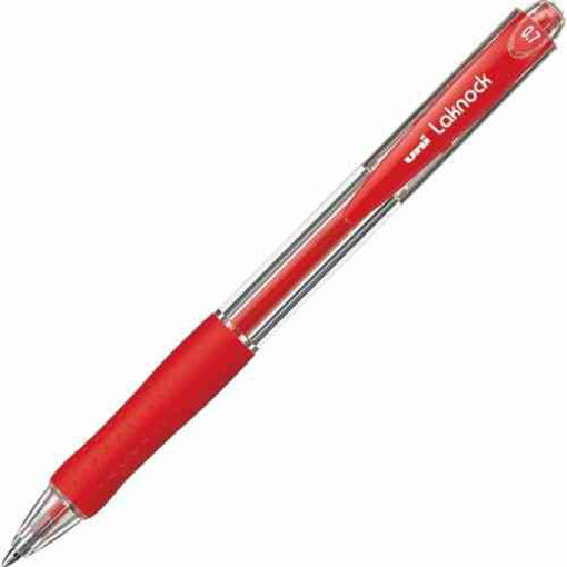 Picture of UNI LAKNOCK BALL POINT PEN RED